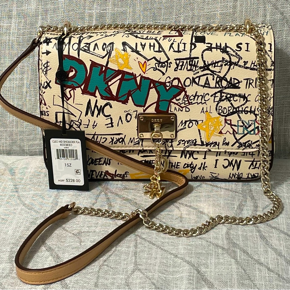 DKNY Cleo Medium Graffiti Handbag